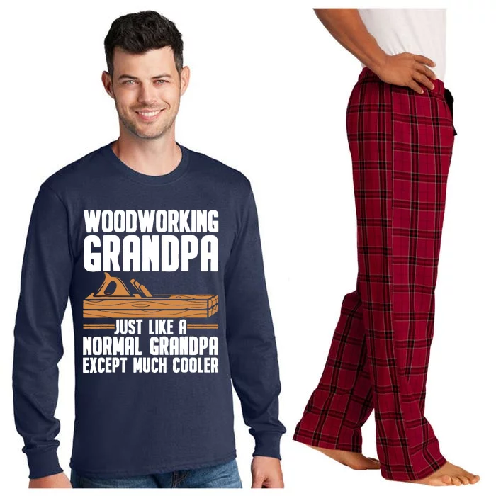 Funny Woodworking Design For Dad Grandpa Woodworkers Long Sleeve Pajama Set