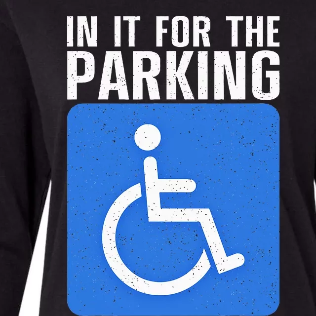 Funny Wheelchair Design For Disability Handicapped Womens Cotton Relaxed Long Sleeve T-Shirt