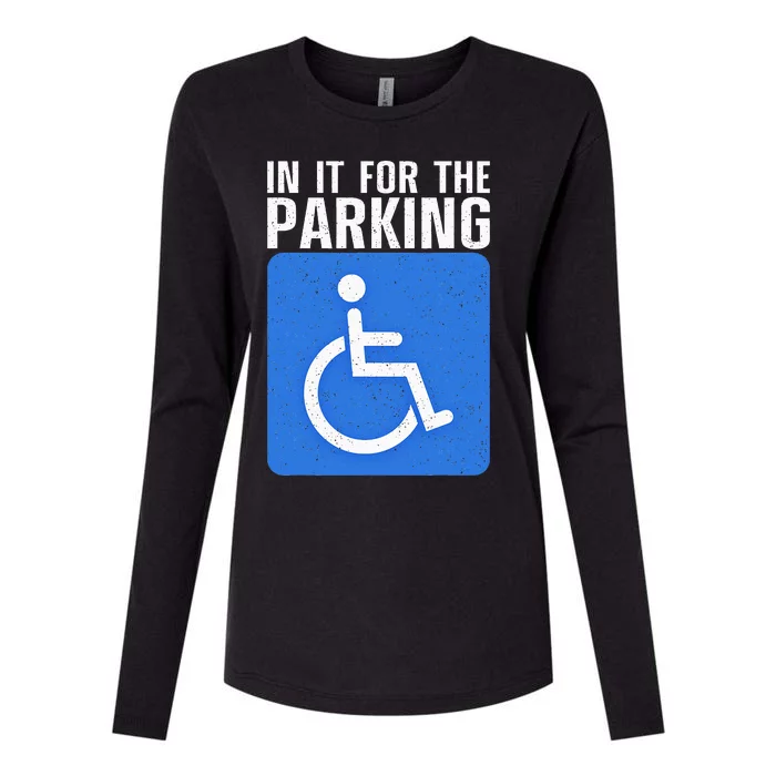 Funny Wheelchair Design For Disability Handicapped Womens Cotton Relaxed Long Sleeve T-Shirt