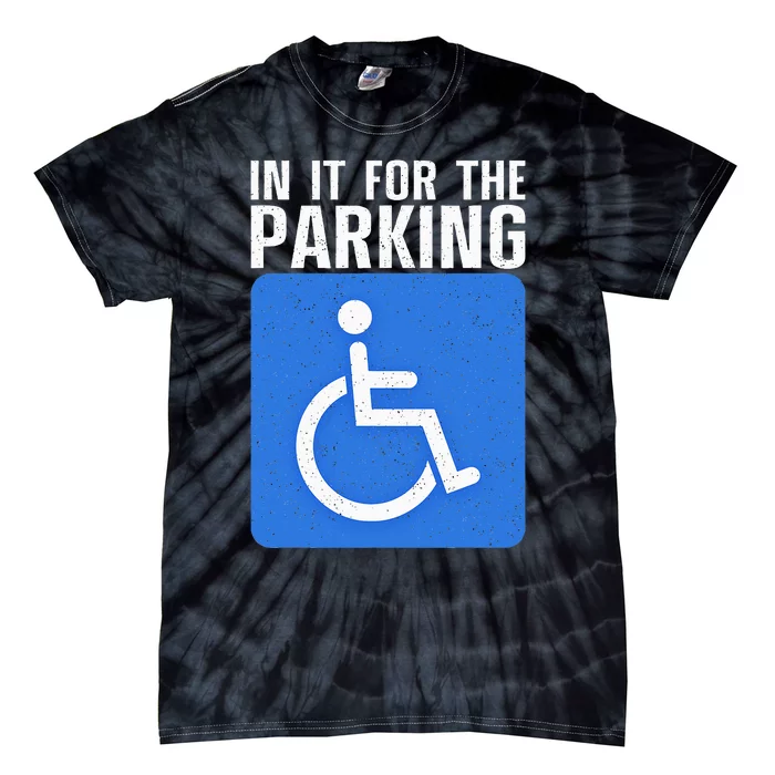 Funny Wheelchair Design For Disability Handicapped Tie-Dye T-Shirt