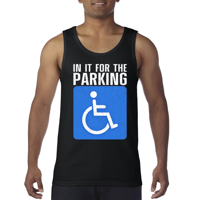 Funny Wheelchair Design For Disability Handicapped Tank Top