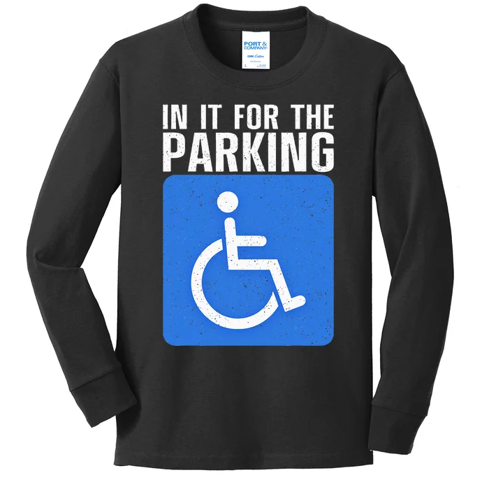 Funny Wheelchair Design For Disability Handicapped Kids Long Sleeve Shirt