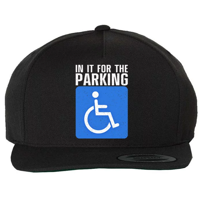 Funny Wheelchair Design For Disability Handicapped Wool Snapback Cap