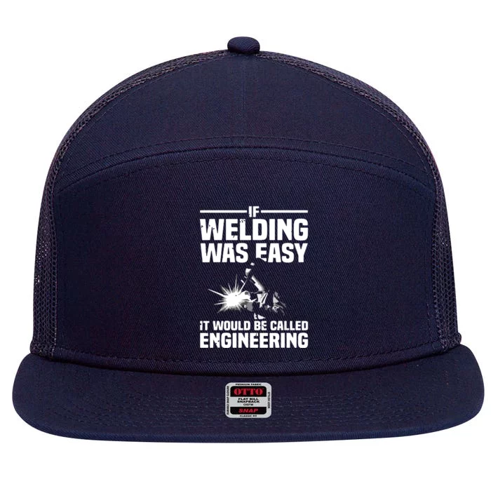 Funny Welding Design For Women Welder Weld Welding Lover 7 Panel Mesh Trucker Snapback Hat