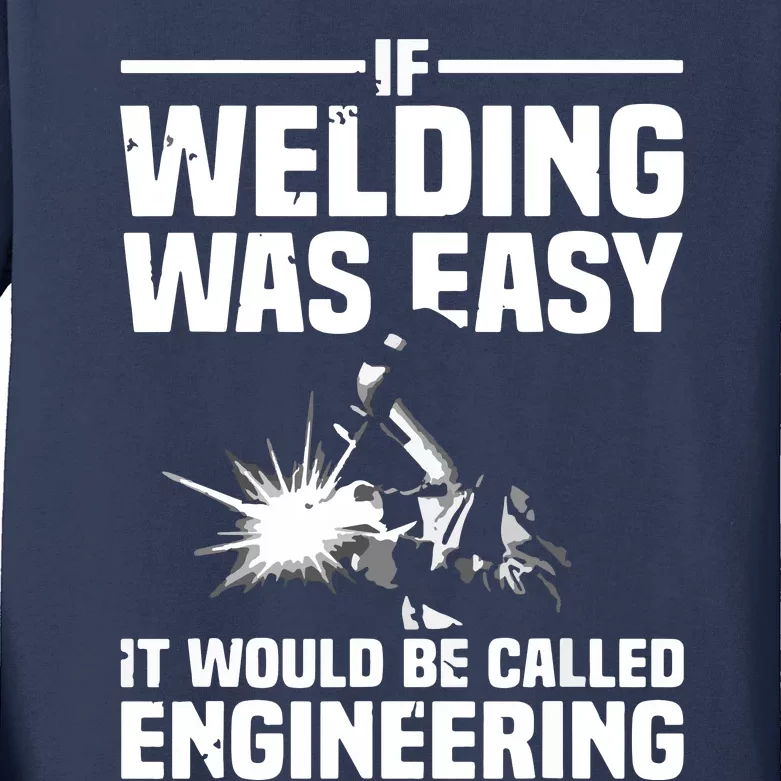 Funny Welding Design For Women Welder Weld Welding Lover Kids Long Sleeve Shirt