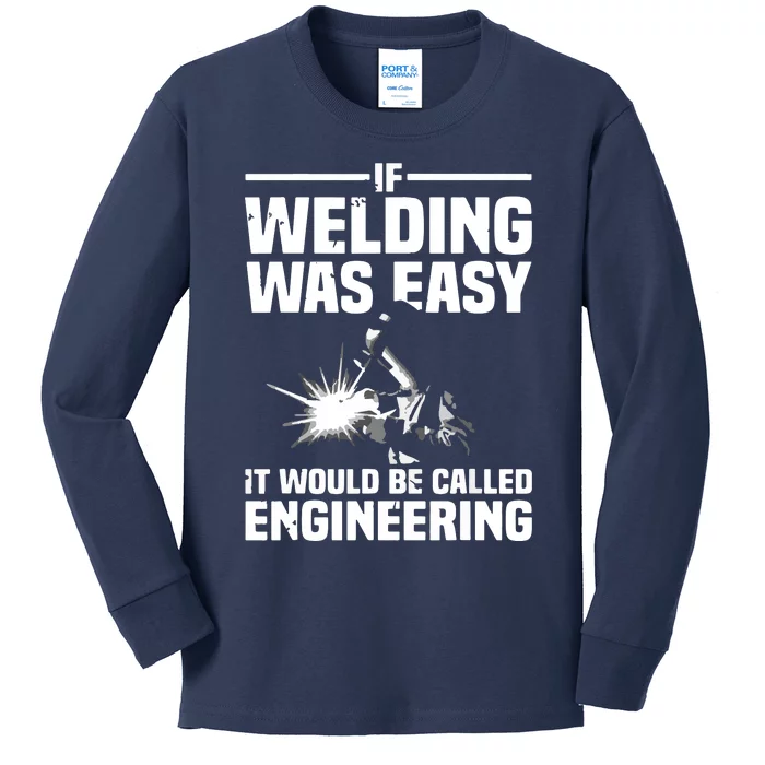 Funny Welding Design For Women Welder Weld Welding Lover Kids Long Sleeve Shirt