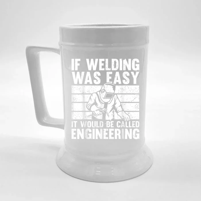 Funny Welding Design For Men Women Welder Weld Welding Lover Front & Back Beer Stein