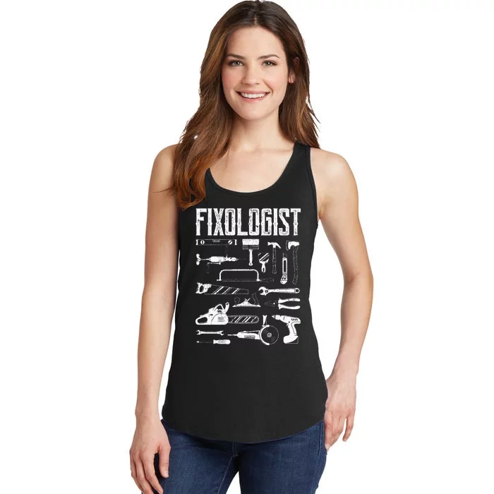 Funny Woodworker DIY Craftsman Fixologist Carpenter Ladies Essential Tank