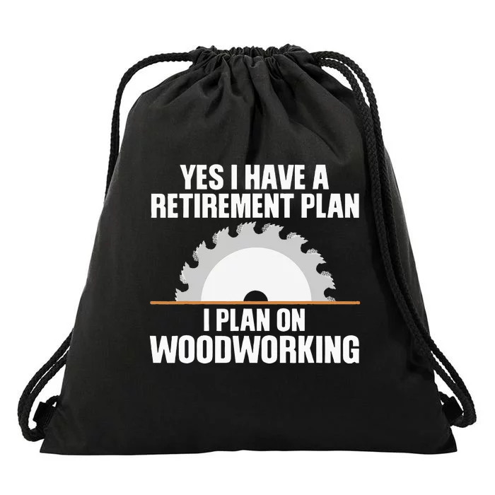 Funny Woodworking Design For Dad Carpenter Woodworker Drawstring Bag