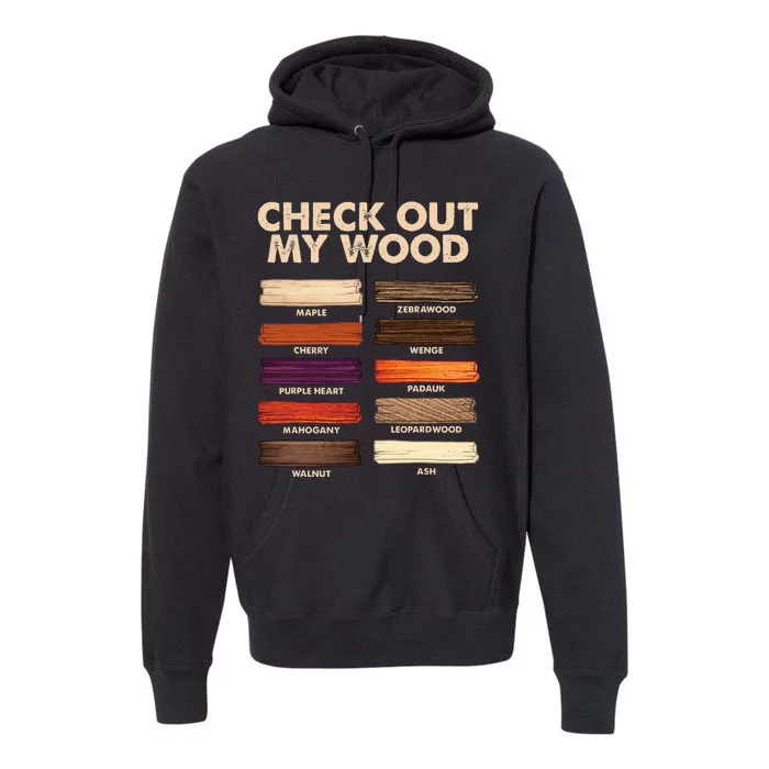 Funny Woodworking Design For Dad Woodwork Wood Carpentry Premium Hoodie