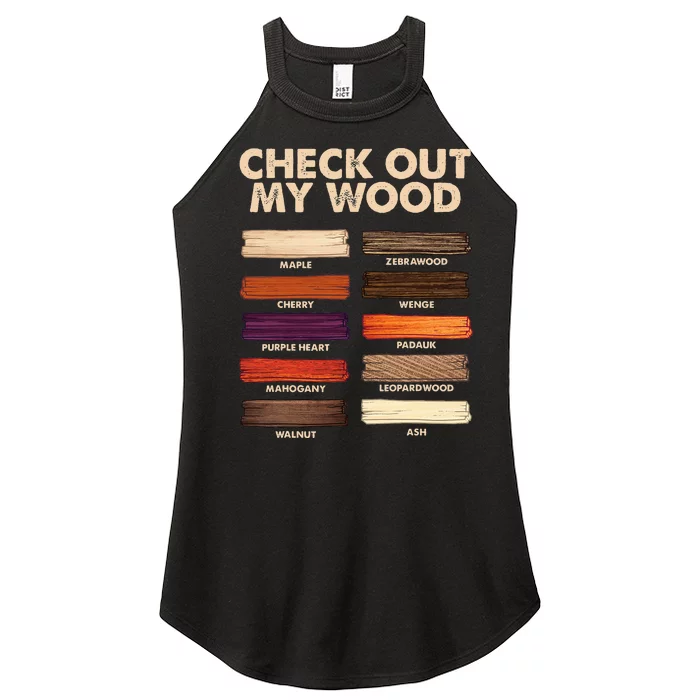 Funny Woodworking Design For Dad Woodwork Wood Carpentry Women’s Perfect Tri Rocker Tank