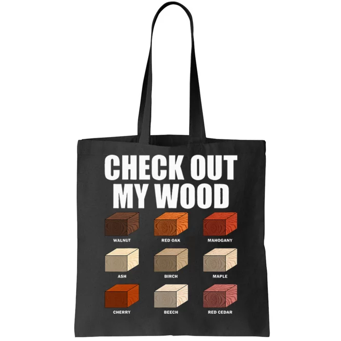 Funny Woodworking Design For Dad Woodwork Wood Carpentry Tote Bag