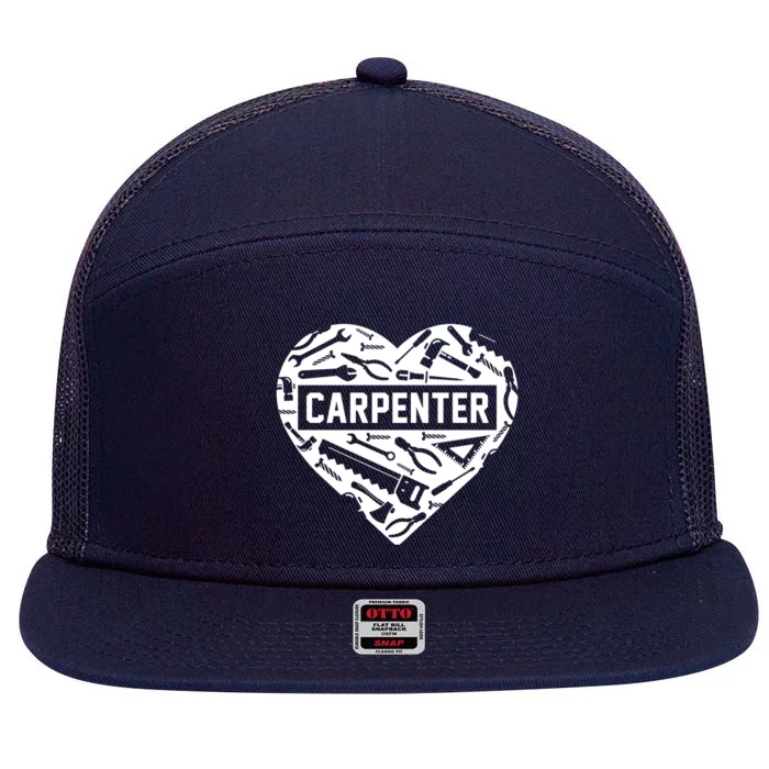 Funny Woodworking Dad Father Carpenter Carpenter Gift 7 Panel Mesh Trucker Snapback Hat