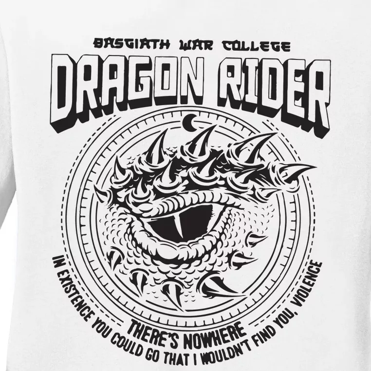 Fourth Wing Dragon Rider Rebecca Yarros Ladies Long Sleeve Shirt