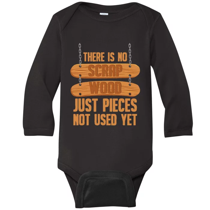 Funny Woodworking Design For Wo Woodworker Carpentry Baby Long Sleeve Bodysuit