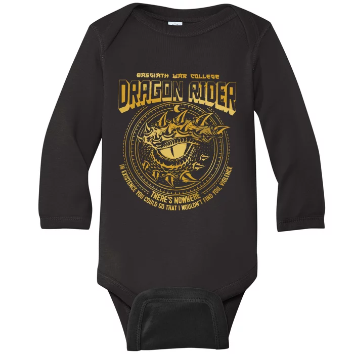 Fourth Wing Dragon Rider Rebecca Yarros Baby Long Sleeve Bodysuit