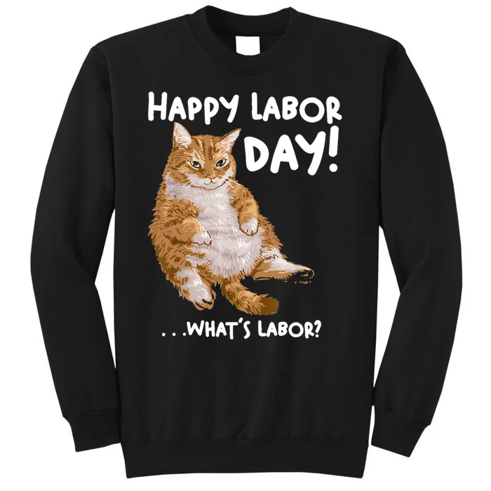 Funny Working Day Cat For Men And Women Tall Sweatshirt