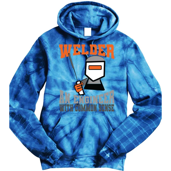 Fun Welder Engineer Gift Tie Dye Hoodie