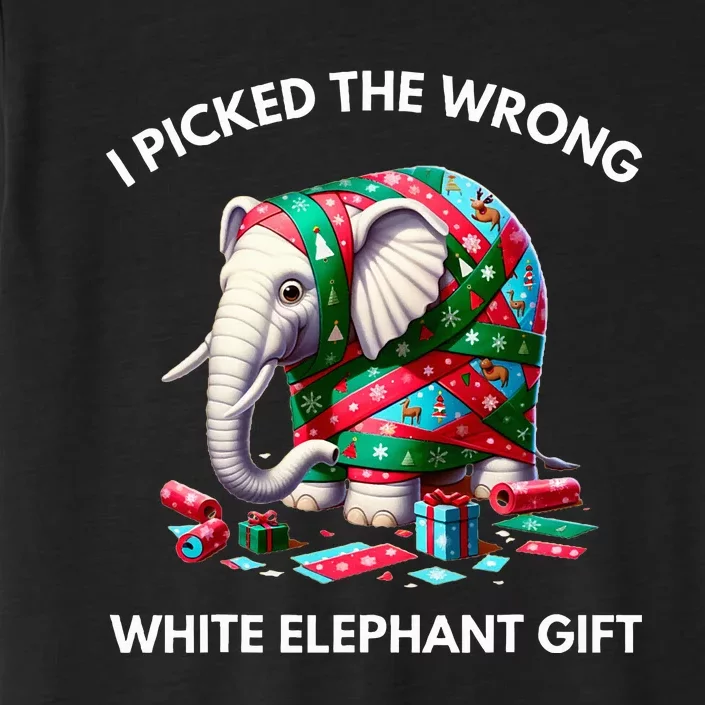 Funny White Elephant Gift Wrapped Elephant Dumb Gift ChromaSoft Performance T-Shirt