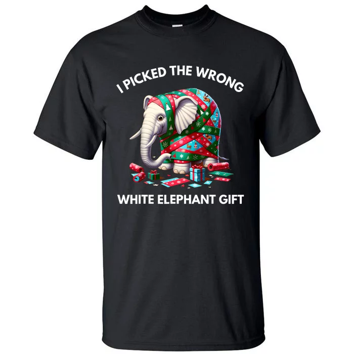 Funny White Elephant Gift Wrapped Elephant Dumb Gift Tall T-Shirt