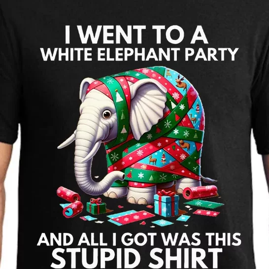 Funny White Elephant Gift Wrapped Elephant Dumb Gift Pajama Set