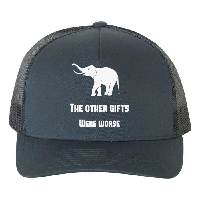 Funny White Elephant Gift Yupoong Adult 5-Panel Trucker Hat