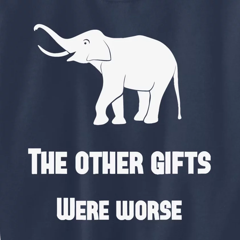 Funny White Elephant Gift Kids Sweatshirt