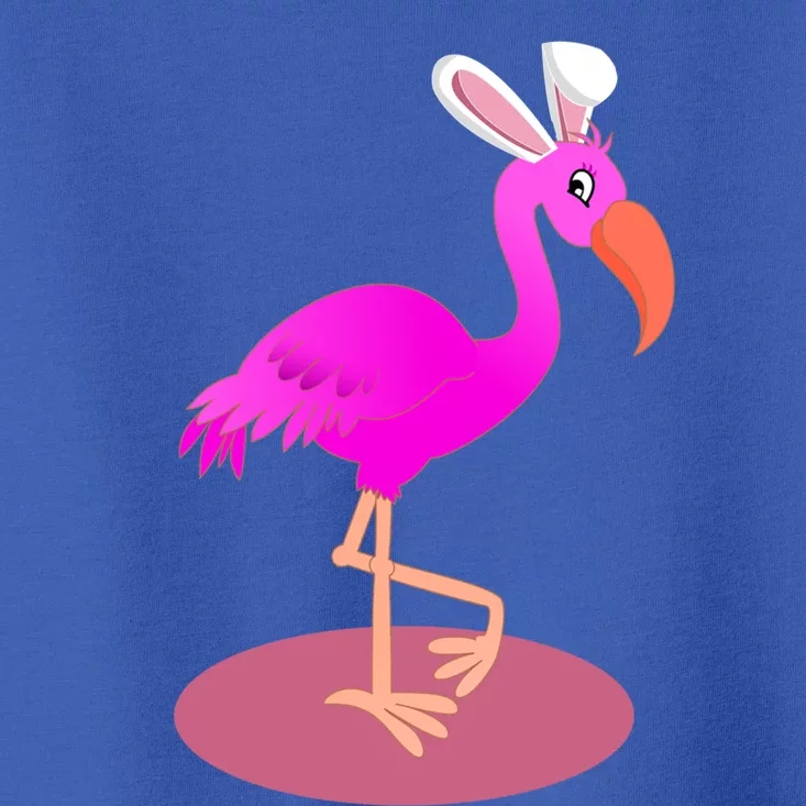 Flamingo With Easter Bunny Ears Cute Pink Bird Lover Gift Toddler T-Shirt