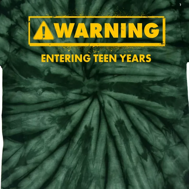 Funny Warning Entering Teen Years Tie-Dye T-Shirt