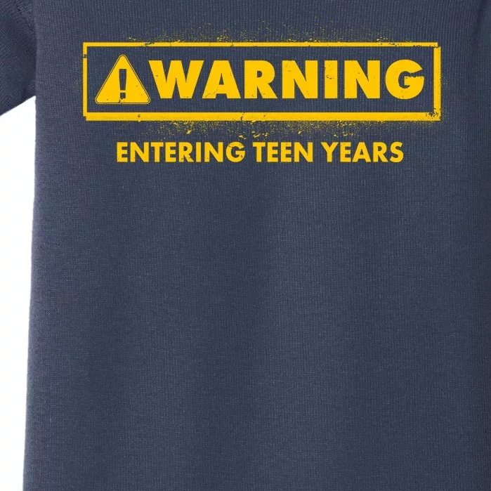 Funny Warning Entering Teen Years Baby Bodysuit