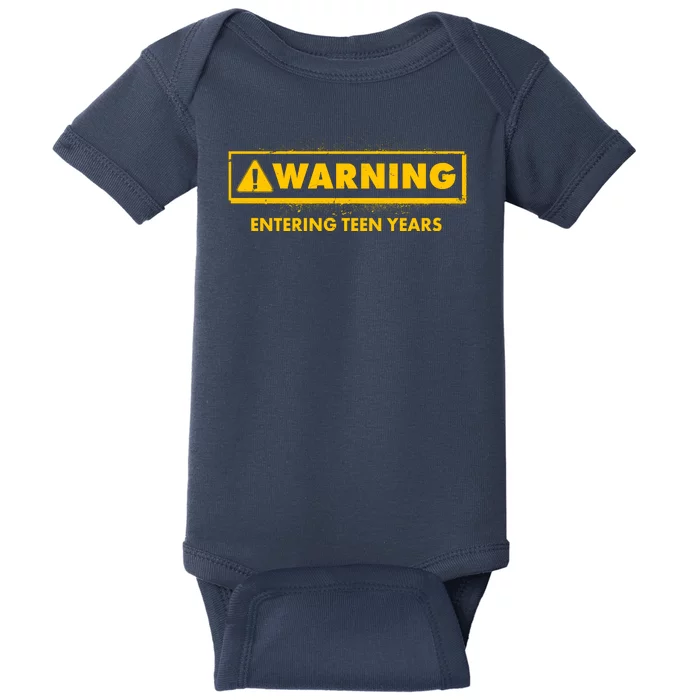 Funny Warning Entering Teen Years Baby Bodysuit