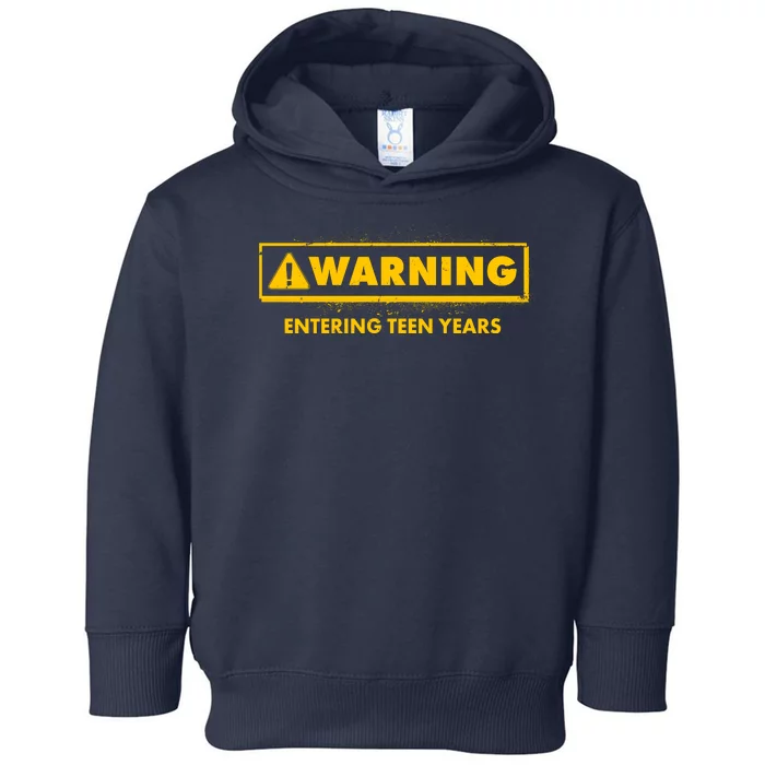 Funny Warning Entering Teen Years Toddler Hoodie