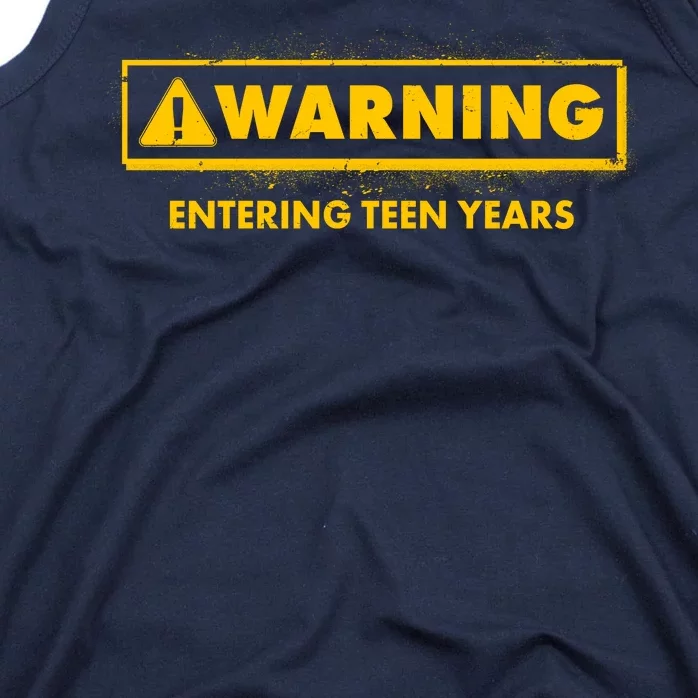 Funny Warning Entering Teen Years Tank Top