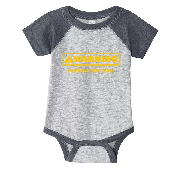 Funny Warning Entering Teen Years Infant Baby Jersey Bodysuit