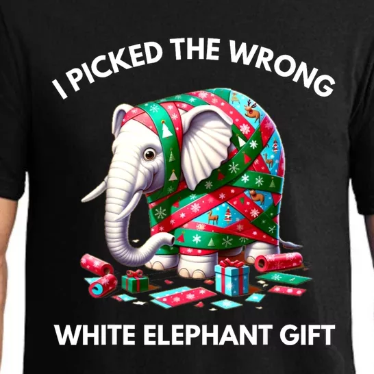 Funny White Elephant Gift Wrapped Elephant Dumb Gift Pajama Set