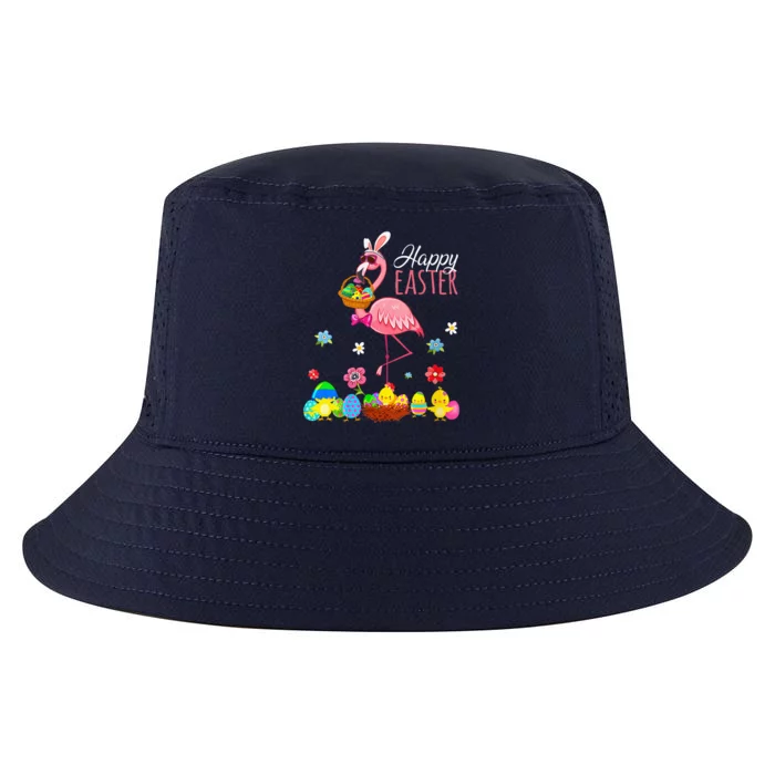 Flamingo With Easter Egg Basket Hunting Cool Comfort Performance Bucket Hat