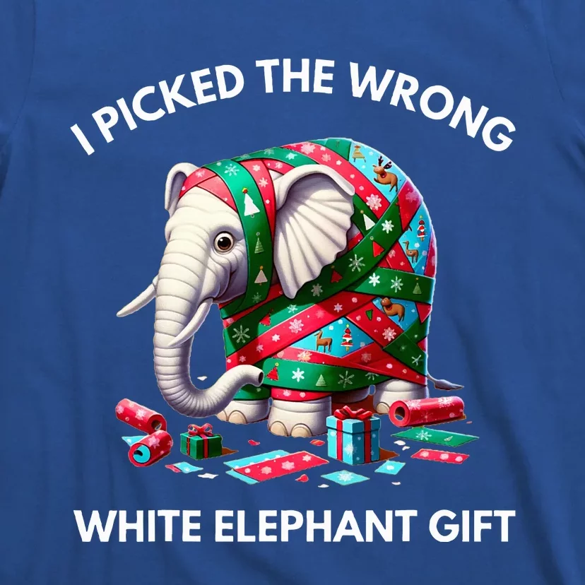 Funny White Elephant Gift Wrapped Elephant Dumb Gift T-Shirt