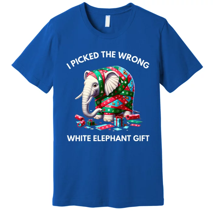 Funny White Elephant Gift Wrapped Elephant Dumb Gift Premium T-Shirt