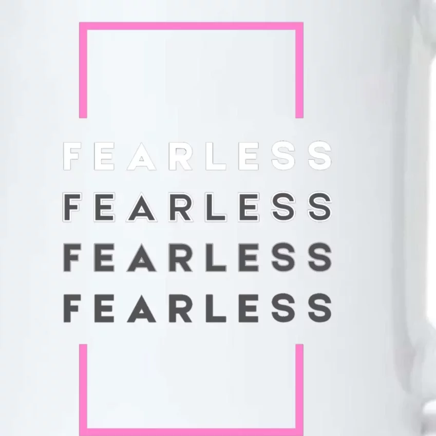 Fearless Woman. Empowering Courage. Ringless Not Worthless Black Color Changing Mug