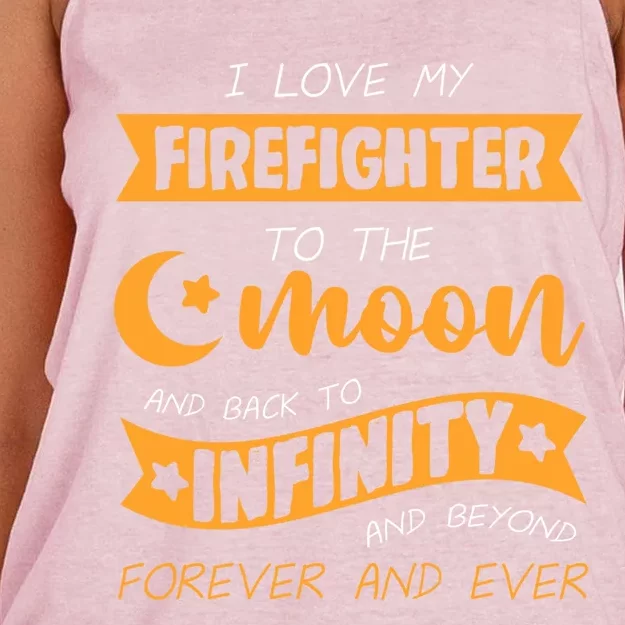 Firefighter Wife Friend Gift Women's Knotted Racerback Tank