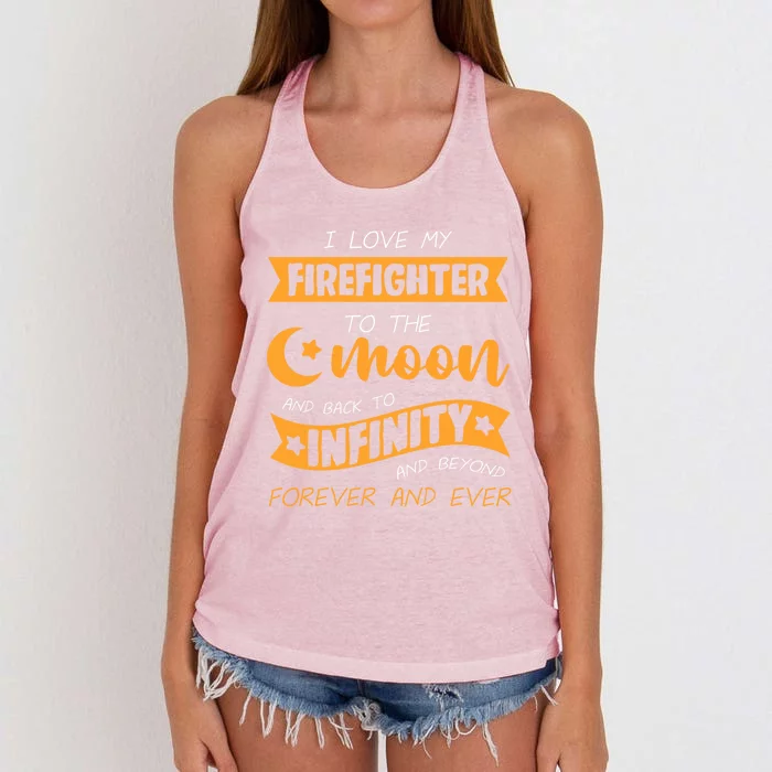 Firefighter Wife Friend Gift Women's Knotted Racerback Tank