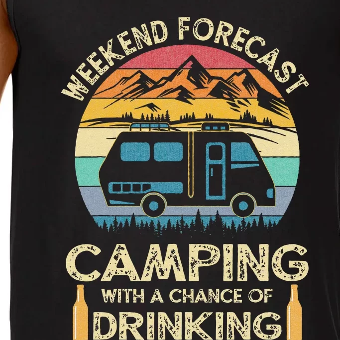 Funny Weekend Forecast Camping With A Chance Of Drinking Comfort Colors® Tank Top