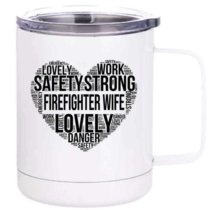 Firefighter Wife Firefighter Gift Front & Back 12oz Stainless Steel Tumbler Cup