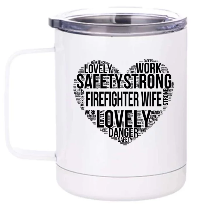 Firefighter Wife Firefighter Gift Front & Back 12oz Stainless Steel Tumbler Cup