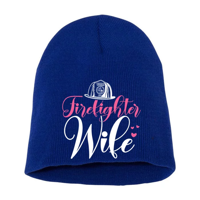 Firefighter Wife Fire Spouse Funny Gift Short Acrylic Beanie