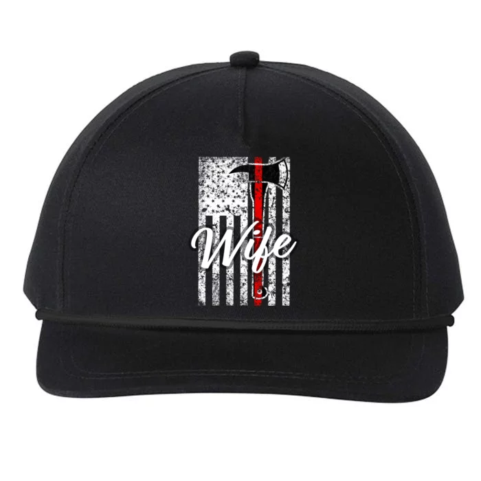 Firefighter Wife Fires Wife S Thin Red Line Gift Snapback Five-Panel Rope Hat