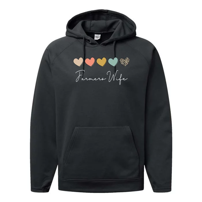 Farmers Wife Farmer Lover Wife Farming life Performance Fleece Hoodie