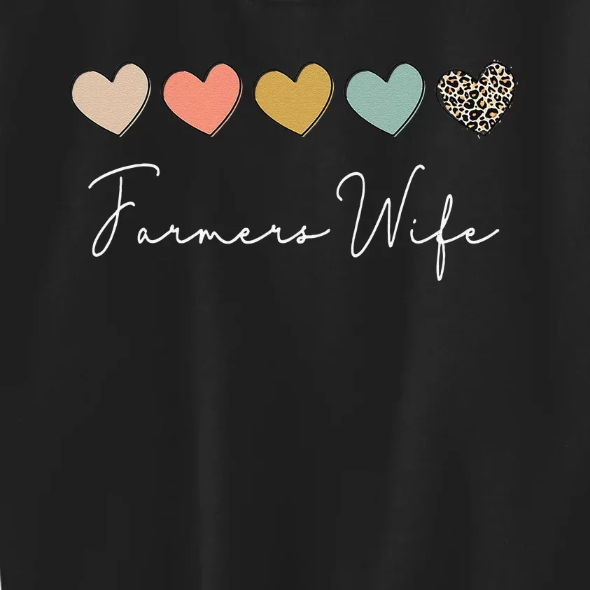 Farmers Wife Farmer Lover Wife Farming life Kids Sweatshirt