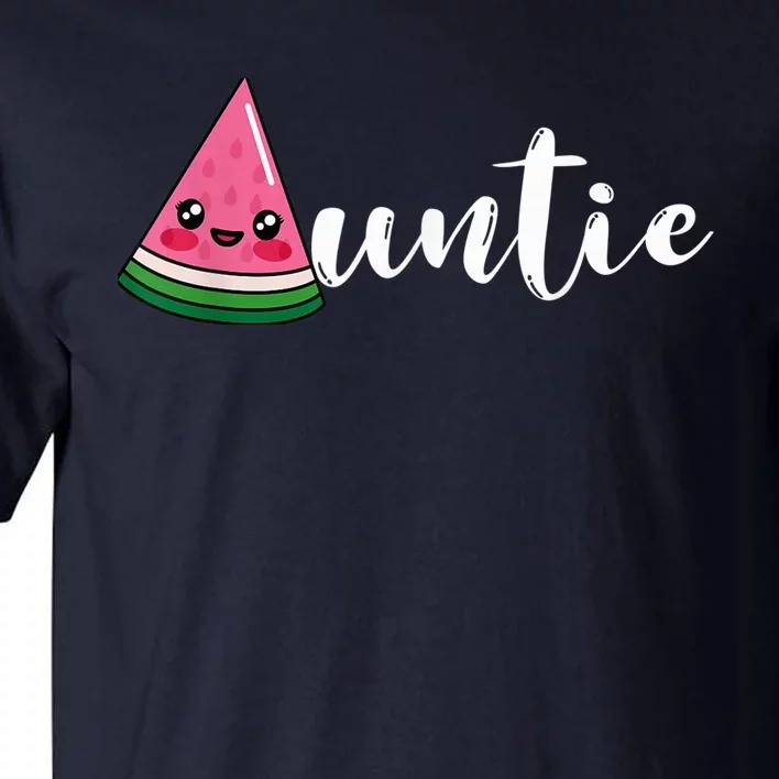 Funny Watermelon Fruit Lover Auntie Aunt Family Summer Tall T-Shirt