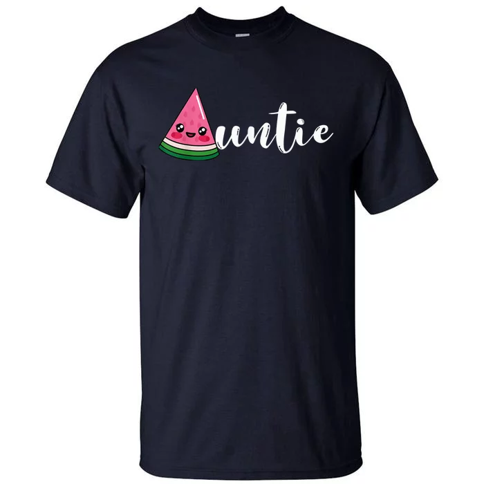 Funny Watermelon Fruit Lover Auntie Aunt Family Summer Tall T-Shirt